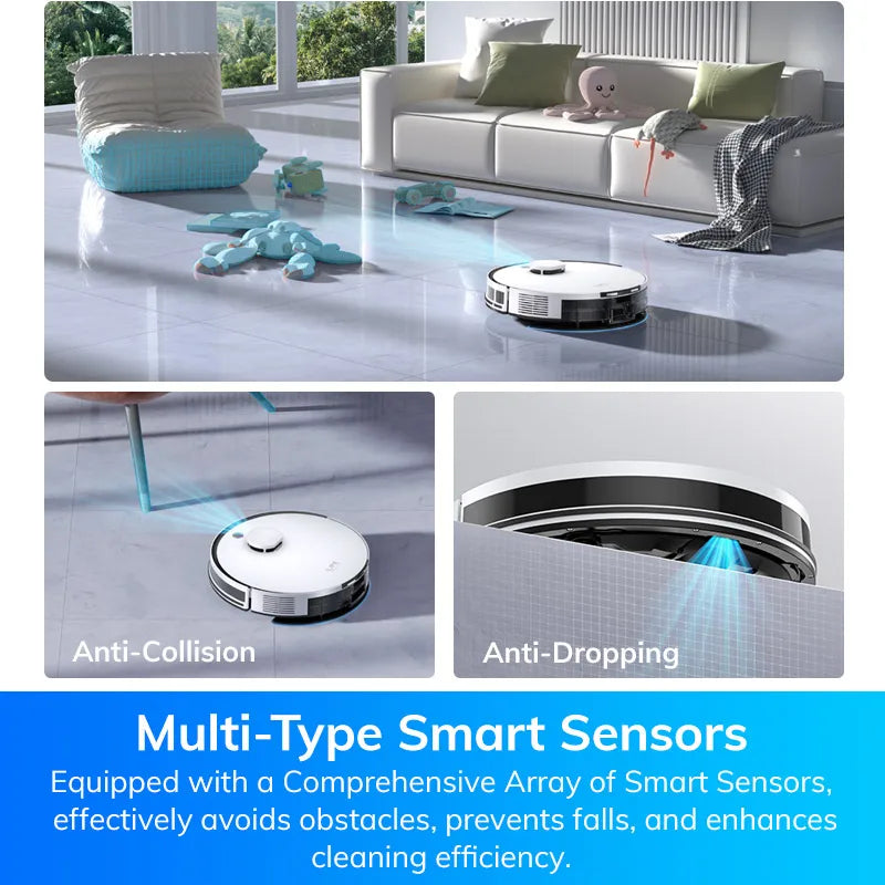 ILIFE A30 PRO 5000Pa Suction, Robot Vacuum and Mop Combo, Self emptying, 60 day capacity, App/remote , 180 minute running time