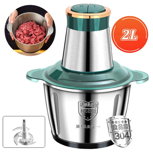 2L/5L Electric Meat Grinder Food Processor Chopper Stainless Steel Kitchen Machine Vegetable Chopper Slicer Machine Home Grinder