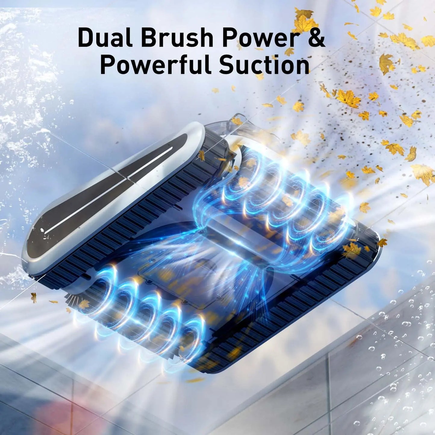 (2025 New) Seauto Crab Pro Robotic Pool Vacuum, Wall-Climbing Robot, Suitable for Walls and Floors of 2000 Square Feet