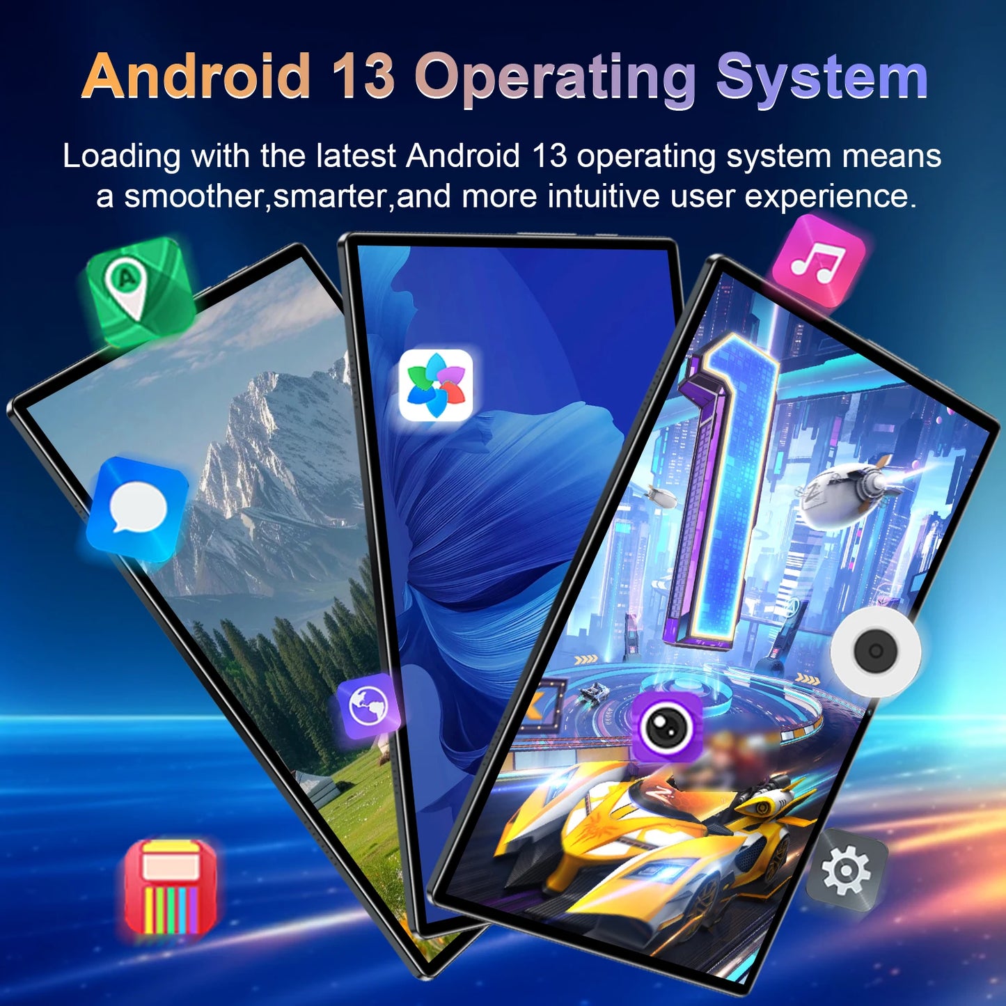 Android Tablet 13 10.36 Inch Google Play 14 Core Dual Cameras SIM 5G Tablet Pc Bluetooth 16GB + 1TB ROM