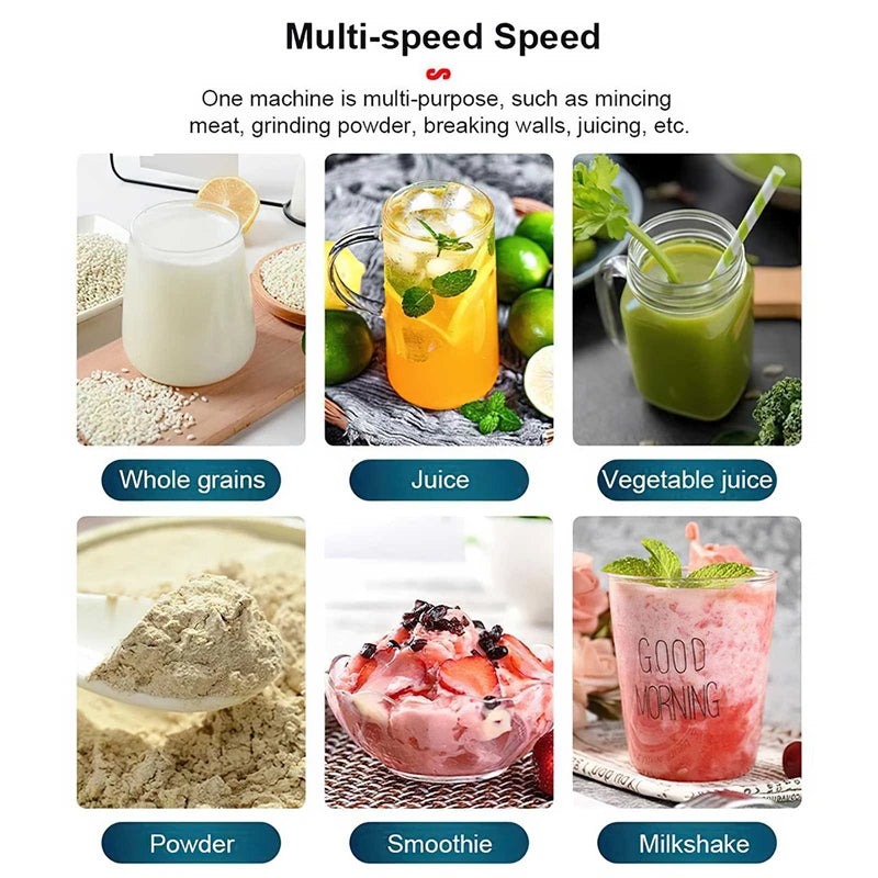 2000W due Commercial Blender Stationary Food Processor Ice cookies for Food 2-in-1 High Power Juicer Blender