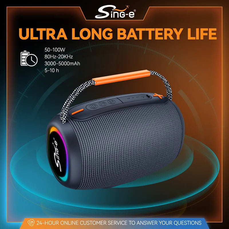 ZQS P18 Wireless Bluetooth Speaker Portable High Pitched Sound Waterproof Phone Call Function Ultra Long Battery Life Camping