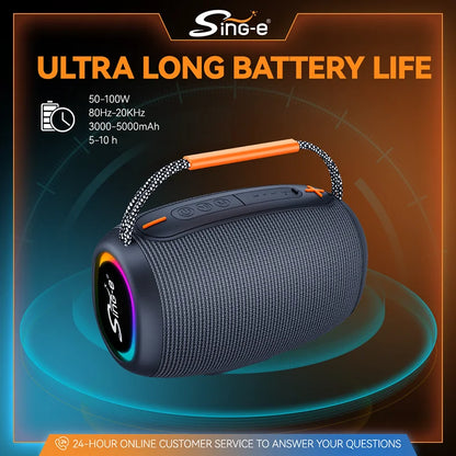 ZQS P18 Wireless Bluetooth Speaker Portable High Pitched Sound Waterproof Phone Call Function Ultra Long Battery Life Camping