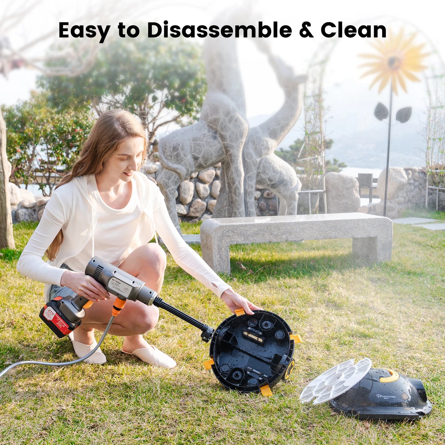 EVERCROSS BOT Y10 Pool robots, 100 min floor cleaning, 120m ² cleaning area, self parking function, 180 μm filter