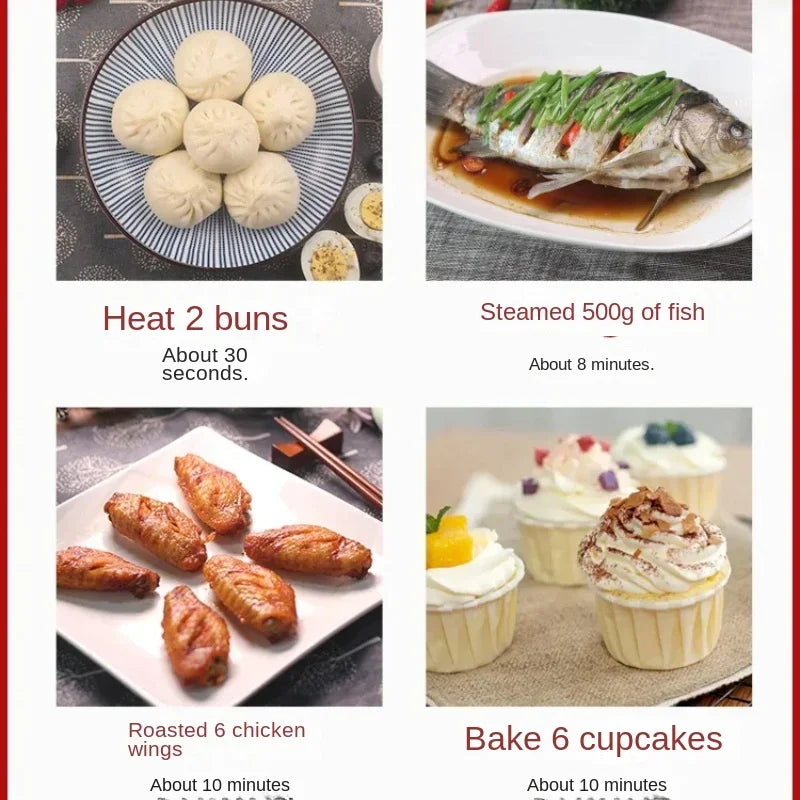 Compact Flatbed Convection Oven with Steam and Grill Functions, Versatile Cooking Device, HighSpeed Convection Oven