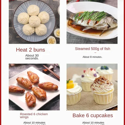 Compact Flatbed Convection Oven with Steam and Grill Functions, Versatile Cooking Device, HighSpeed Convection Oven