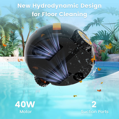 EVERCROSS BOT Y10 Pool robots, 100 min floor cleaning, 120m ² cleaning area, self parking function, 180 μm filter