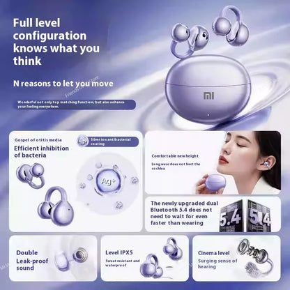 Xiaomi Upgraded Dual Bluetooth Earbuds with Berlin 9D Stereo Sound 24H Comfort Fit Noise Leak-Proof Technology IPX5 Waterproof