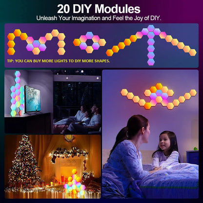 Luz LED RGB Hexagonal