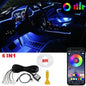 Kit LED de luces de neon para interior se coche