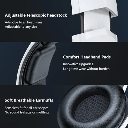 Wireless Gaming Headset 2.4GHz/BT 5.3/Wired Gaming Headphones with Mic Gamer Headphones RGB Light for PS4/PC/Laptop