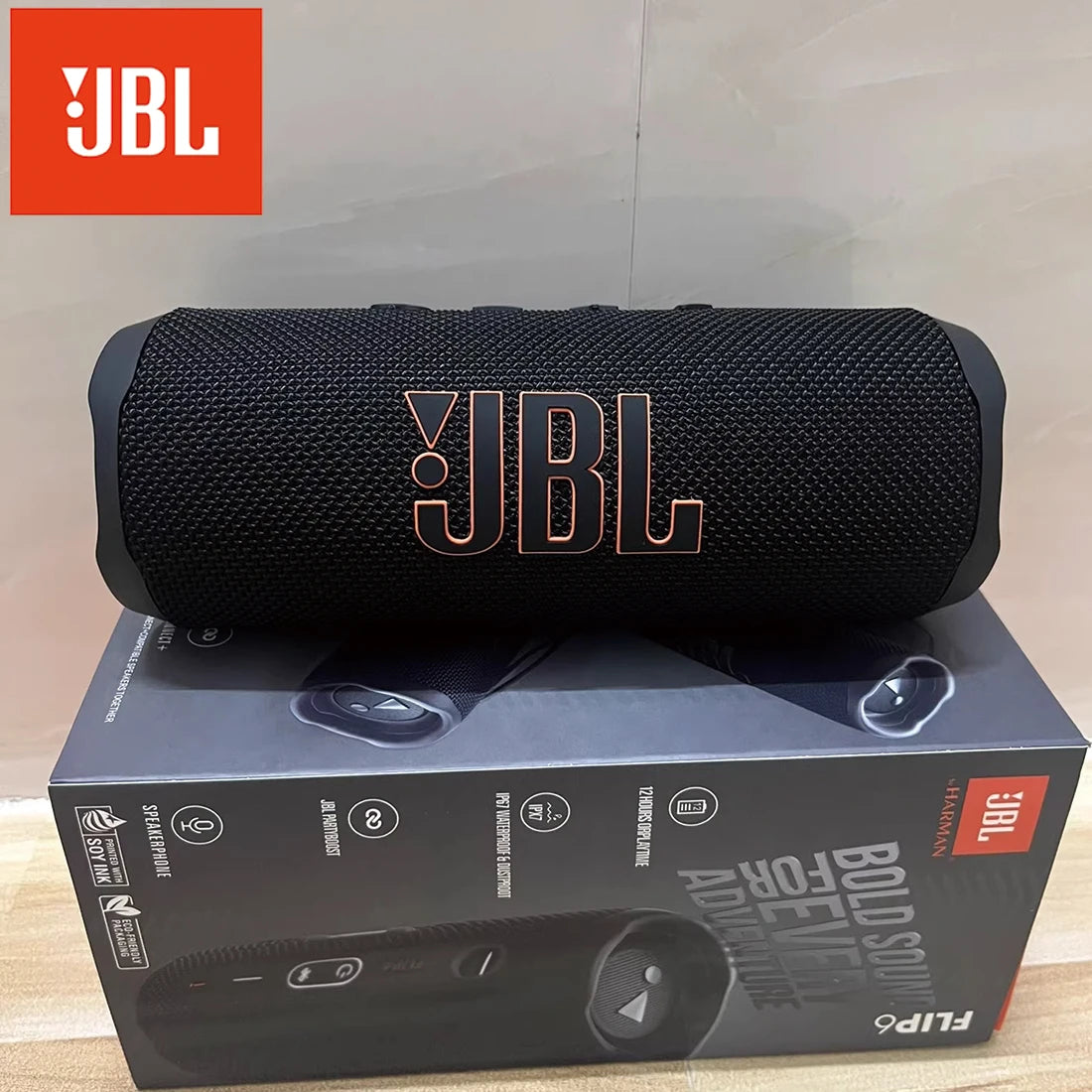 Original JBL FLIP 6 Bluetooth Speaker FLIP6 Portable IPX7 Waterproof Outdoor Stereo Bass Music Track Speaker Independent Tweeter