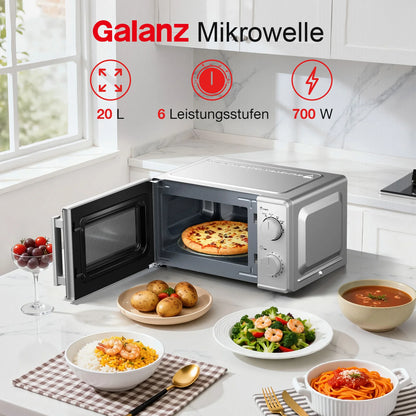 Galanz 20L Compact microwave oven 700W Six Stages Firepower Easy To Handy heater And Thaw Quick-boiling microwave oven