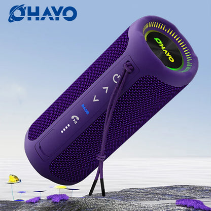 OHAYO X10MAX Bluetooth Speaker 35W - IPX7 Waterproof, Powerful Stereo Sound, 24H Playtime, TWS Pairing, Dazzling Lights, Bass Up