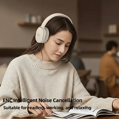 Xiaomi Wireless Bluetooth Earphone Skin Friendly Stereo Hifi Headset Over-ear Wireless Headphones Long Battery for Game Sport