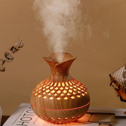 Humidificador Jarron de madera