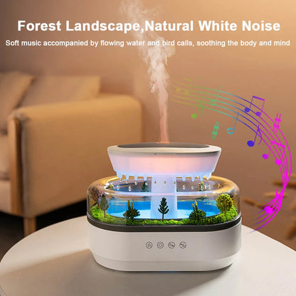 Humidificador con sonido de lluvia Humidifier y aceites ensenciales