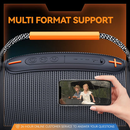 ZQS P18 Wireless Bluetooth Speaker Portable High Pitched Sound Waterproof Phone Call Function Ultra Long Battery Life Camping