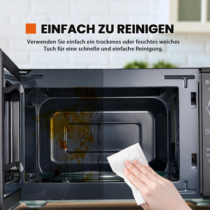 Compact 20L microwave oven with 700W power, easy turn Knob operation, 30-minute timer & defrost function, 243x46x353mm