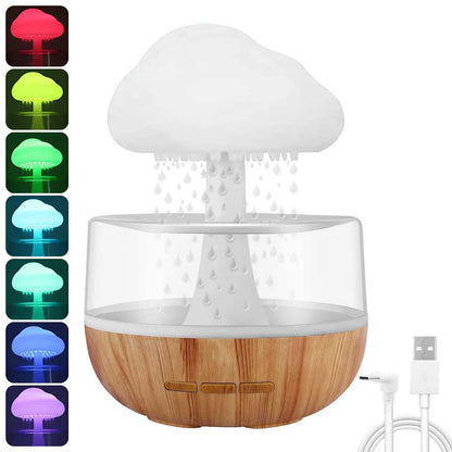 Humidificador de nube con lluvia y aceites ensenciales