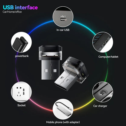 Luz ambiente LED USB para coche
