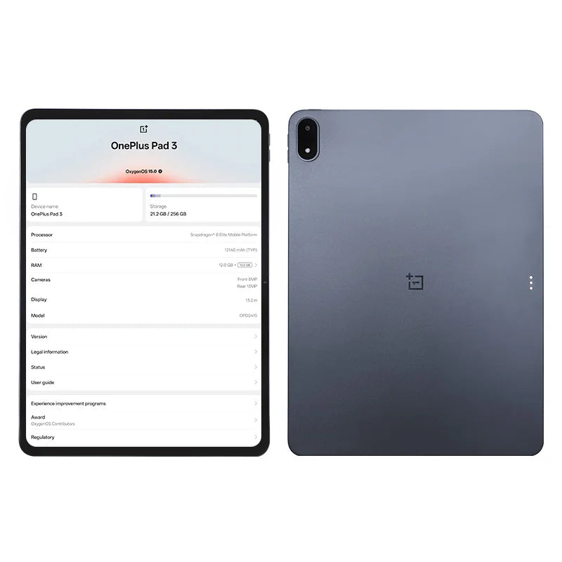 Global Version OnePlus Pad 3 Tablet Snapdragon 8 Elite 13.2-inch 144Hz 3.4K Screen 12140mAh Battery 13MP Rear Camera Android 15