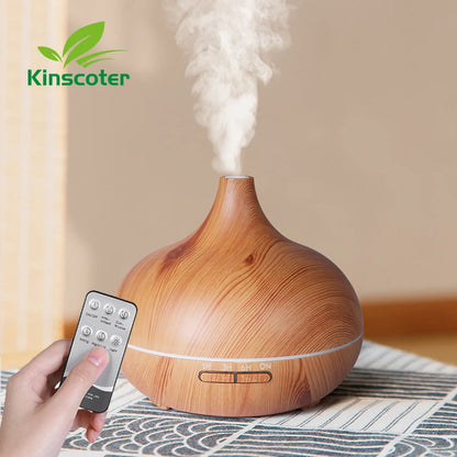 Humidificador de madera con aceites esenciales