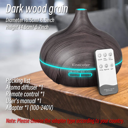 Humidificador de madera con aceites esenciales
