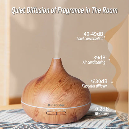 Humidificador de madera con aceites esenciales