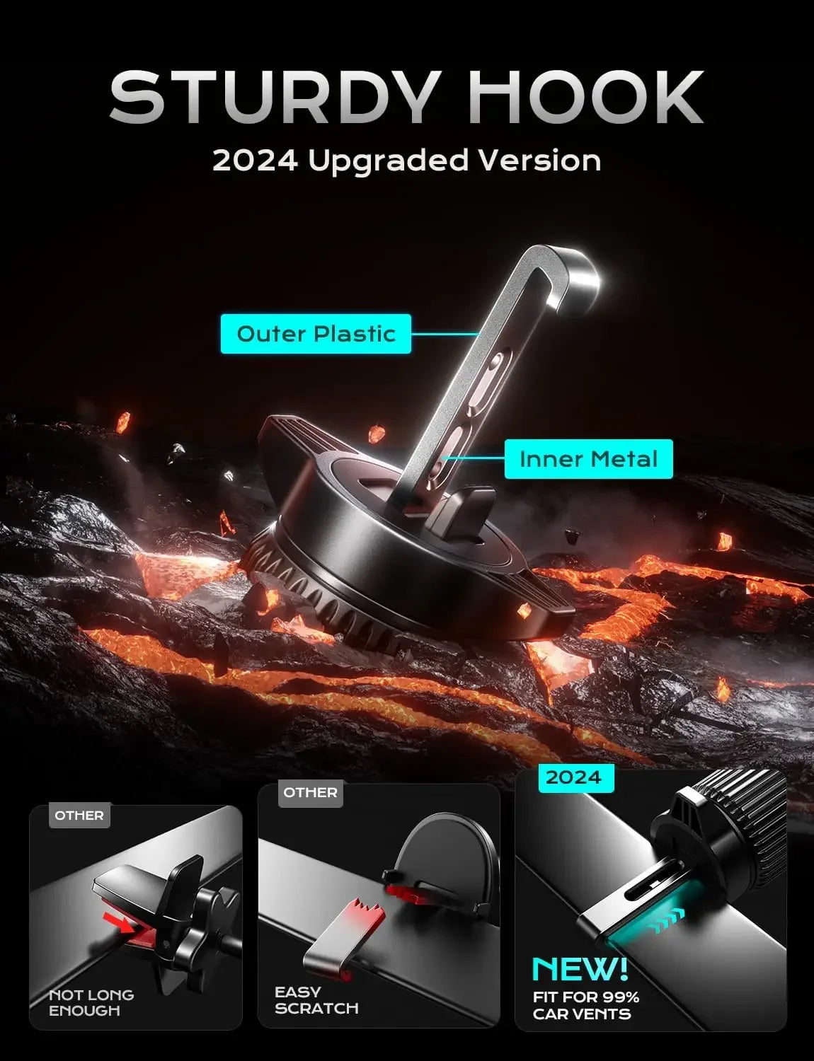 UYUXIO Cargador inalambrico para coche Iphone & samsung