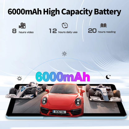 10.1" Android Tablet with Octa-core Processor 8GB(4+4GB Virtual) RAM 64GB ROM HD IPS Touchscreen, Wi-Fi 6, BT 5.0, Dual Camera