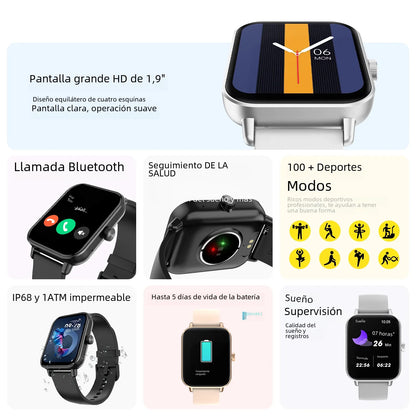 COLMI P81 Voice Calling Smart Watch Ultra 1.9 inch Screen 24H Health Monitor 100+ Sports Modes, Bluetooth Smartwatch Men Women