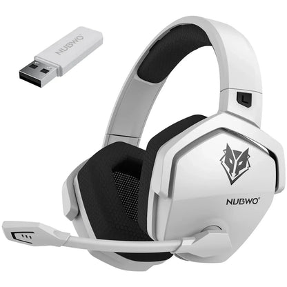 NUBWO G06 Wireless Headsets Gamer with Charging Station for Headset and PS5 Controller Gaming Headphones Long Battery Life