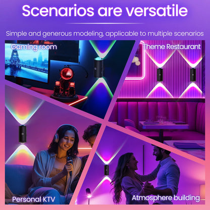 4/2/1 PCS Motion Sensor Smart Light, Dimmable LED Night Lamp, RGB Gradient Ambient Light, Rechargeable Wall Sconce Light Sensor