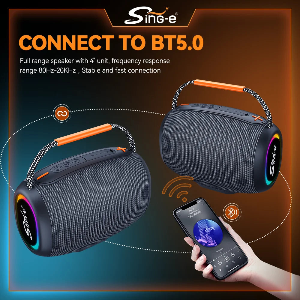 ZQS P18 Wireless Bluetooth Speaker Portable High Pitched Sound Waterproof Phone Call Function Ultra Long Battery Life Camping