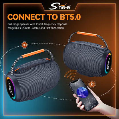 ZQS P18 Wireless Bluetooth Speaker Portable High Pitched Sound Waterproof Phone Call Function Ultra Long Battery Life Camping