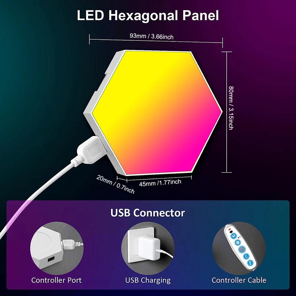 Luz LED RGB Hexagonal