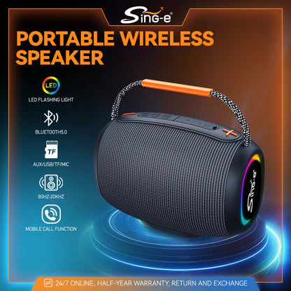 ZQS P18 Wireless Bluetooth Speaker Portable High Pitched Sound Waterproof Phone Call Function Ultra Long Battery Life Camping