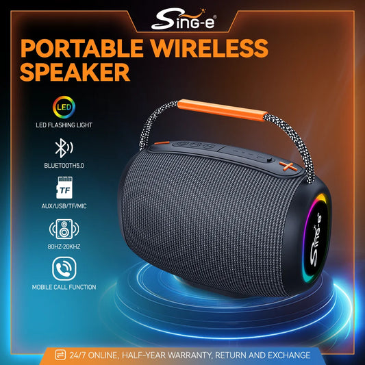 ZQS P18 Wireless Bluetooth Speaker Portable High Pitched Sound Waterproof Phone Call Function Ultra Long Battery Life Camping