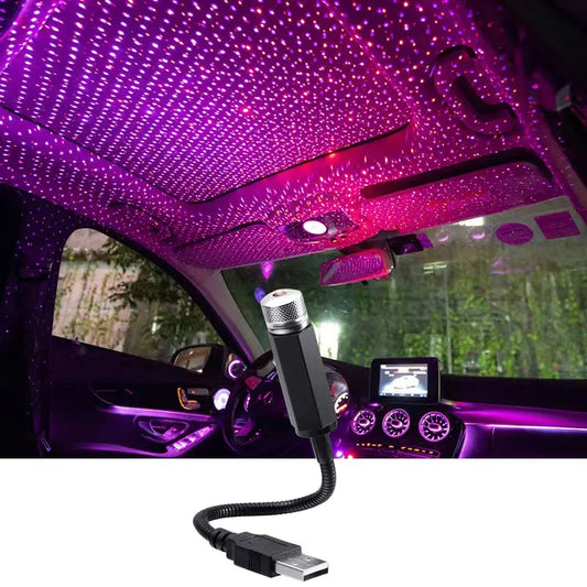 Proyector LED para techo de coche Star Night USB