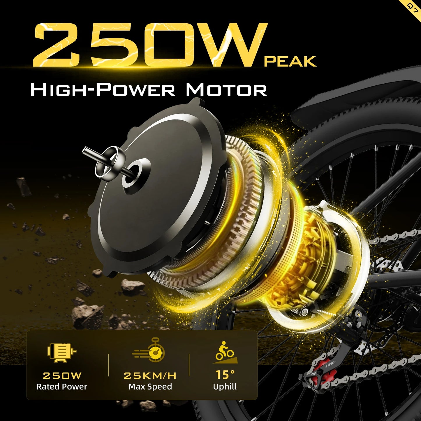 Aairsk Q7 Electric Bike 250W Powerful Motor 36V10AH Removable Lithium Battery Electric Bicycle 26*1.95 all-terrain tires E-bike