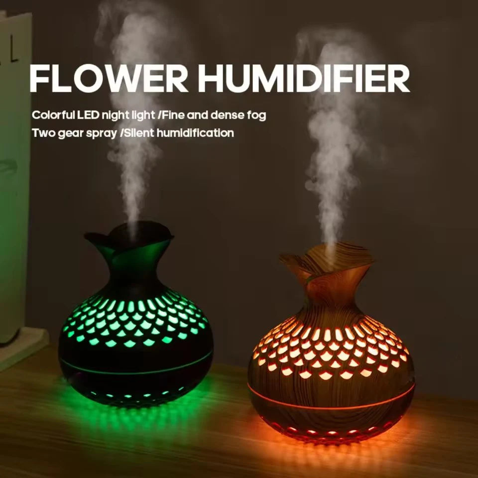 Humidificador Jarron de madera