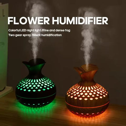 Humidificador Jarron de madera
