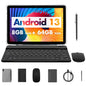 10.1" Android Tablet with Octa-core Processor 8GB(4+4GB Virtual) RAM 64GB ROM HD IPS Touchscreen, Wi-Fi 6, BT 5.0, Dual Camera