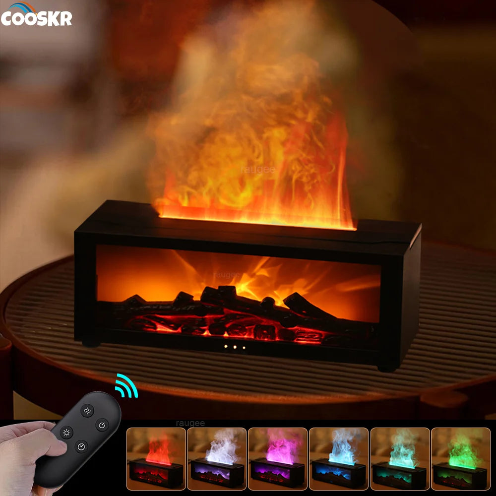 Humidificador chimenea con aceites esenciales