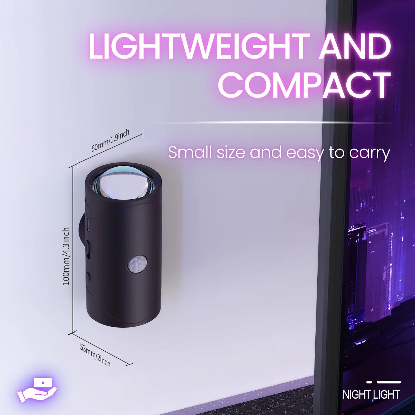 4/2/1 PCS Motion Sensor Smart Light, Dimmable LED Night Lamp, RGB Gradient Ambient Light, Rechargeable Wall Sconce Light Sensor