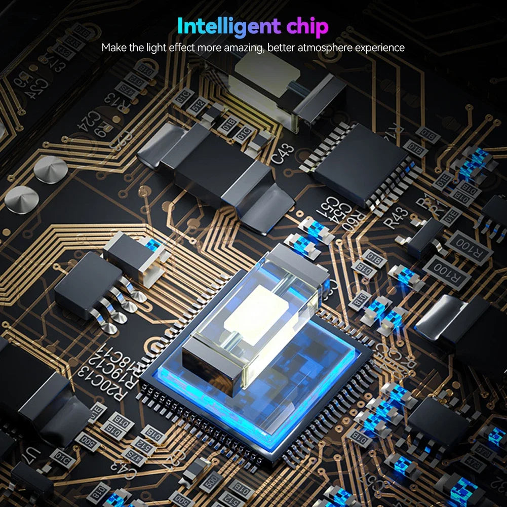 Luz ambiente LED USB para coche