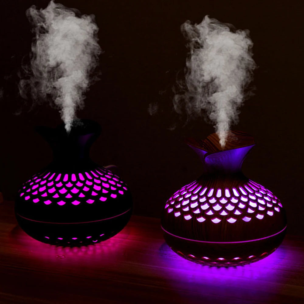 Humidificador Jarron de madera