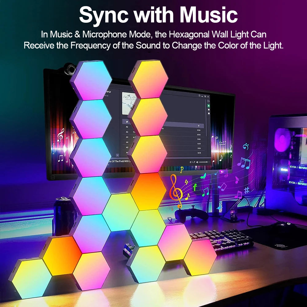 Luz LED RGB Hexagonal