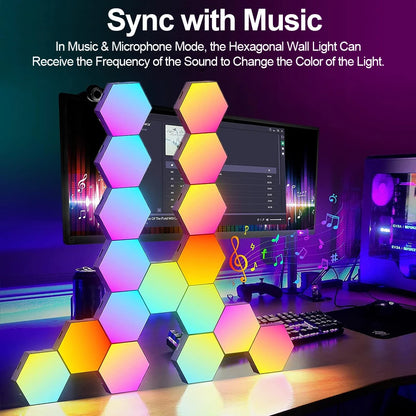 Luz LED RGB Hexagonal